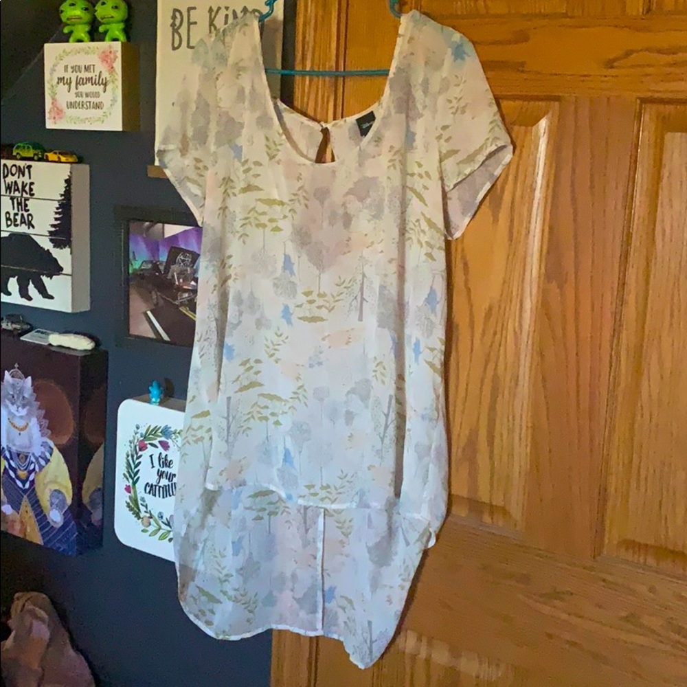 Alice in Wonderland chiffon blouse